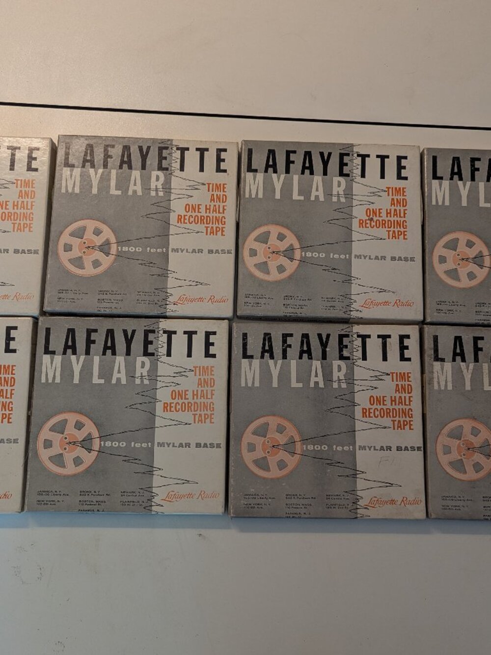 Lot of 6 Vintage Lafayette Mylar Time and One Half Recording Tape